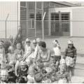 1966 Ruysdaellaan, noodlokalen Prot. onderwijs  jufHannyBoer