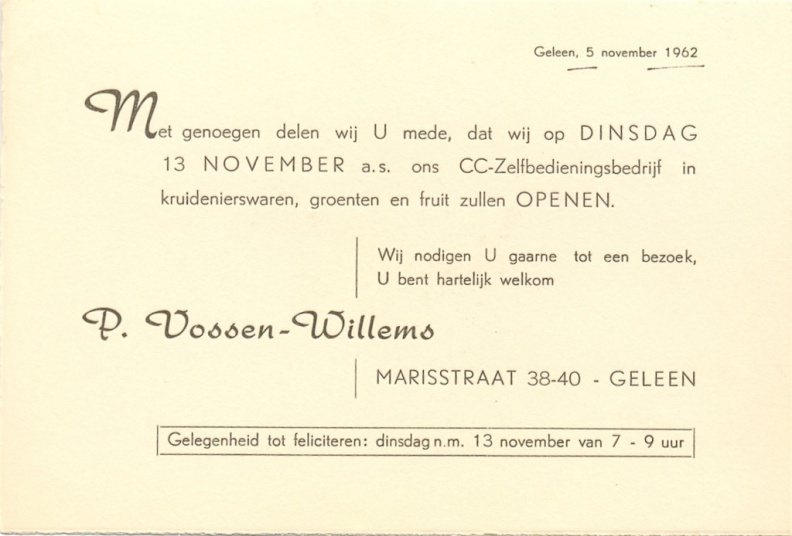 1962-11-13 opening Vossen Marisstraat Scheepers.jpg