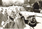 1958 gouden koets 2 school Parklaan met mevr. Versluys foto Moerman